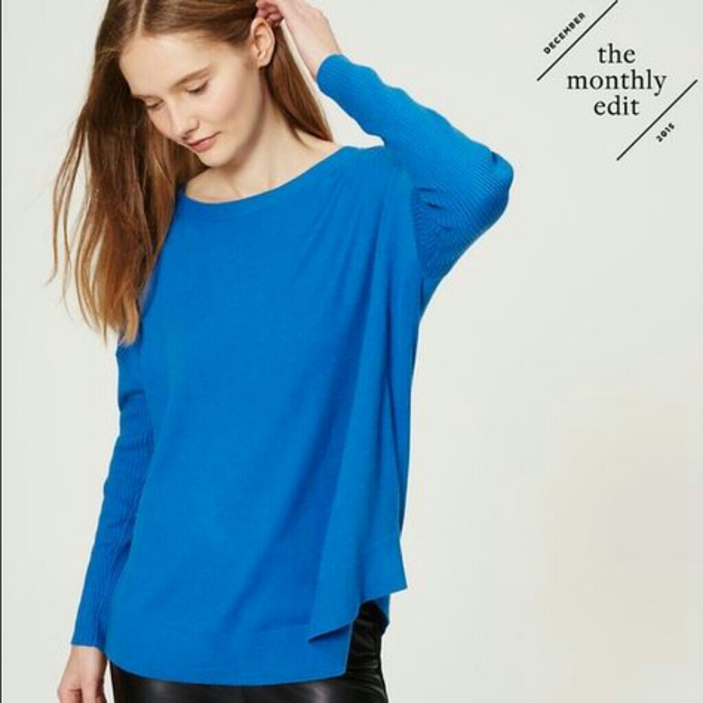 SOLD LOFT blue swing sweater XS